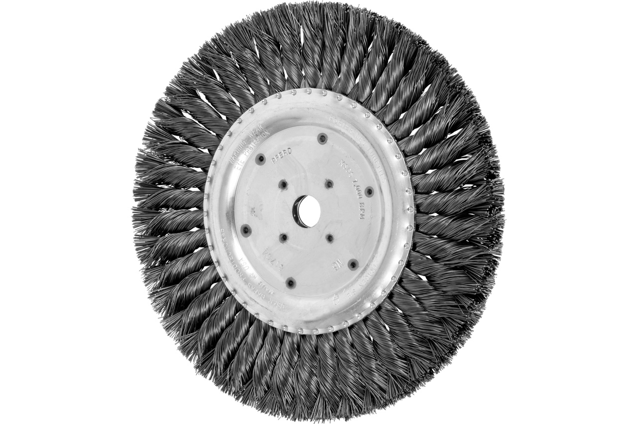 Show details for Pferd Standard Twist Knot Wire Wheel Brush 8" Dia. .016 Carbon Steel 5/8" Arbor Retail Picture of Pferd Standard Twist Knot Wire Wheel Brush 8" Dia. .016 Carbon Steel 5/8" Arbor Retail
